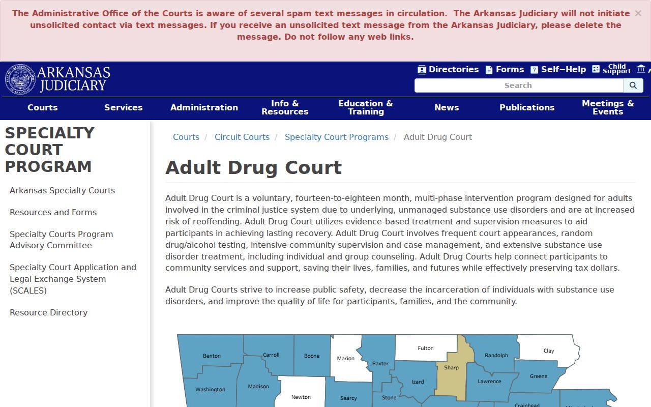 Searcy County civil docket official Arkansas court program source