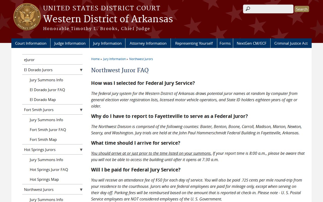 Western District Northwest Division source for Searcy County court records