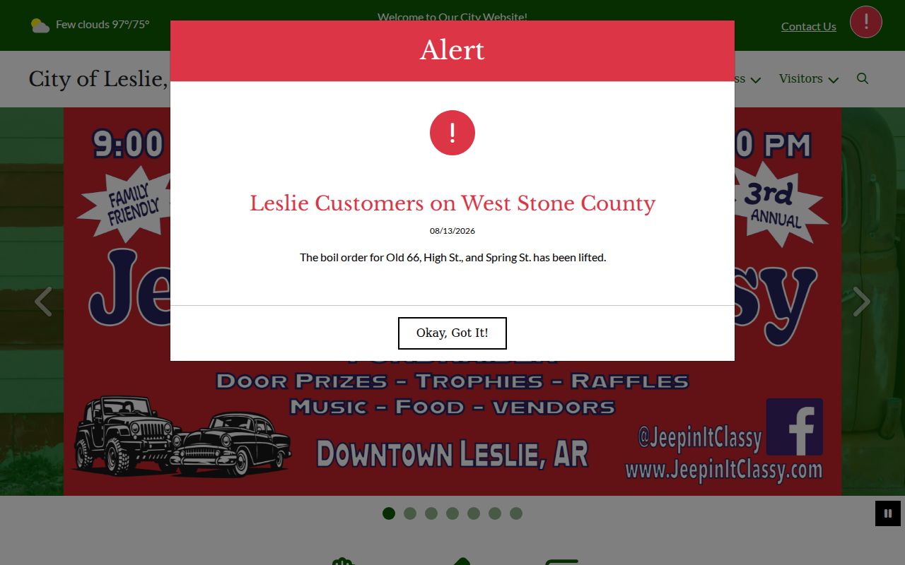 Searcy County criminal docket location check using Leslie official site