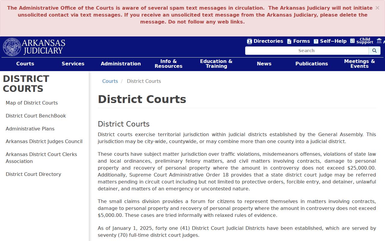 Searcy County court docket district court jurisdiction page